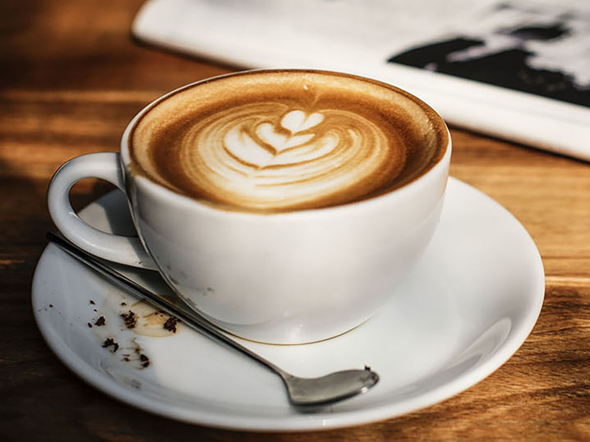 Coffee Shop Cafe Latte Cappuccino Newspaper Concept